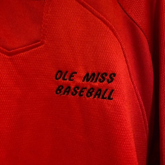 Vintage Ole Miss(Colonel Reb) Rawlings Baseball Jersey/Sweatshirt Size Large
